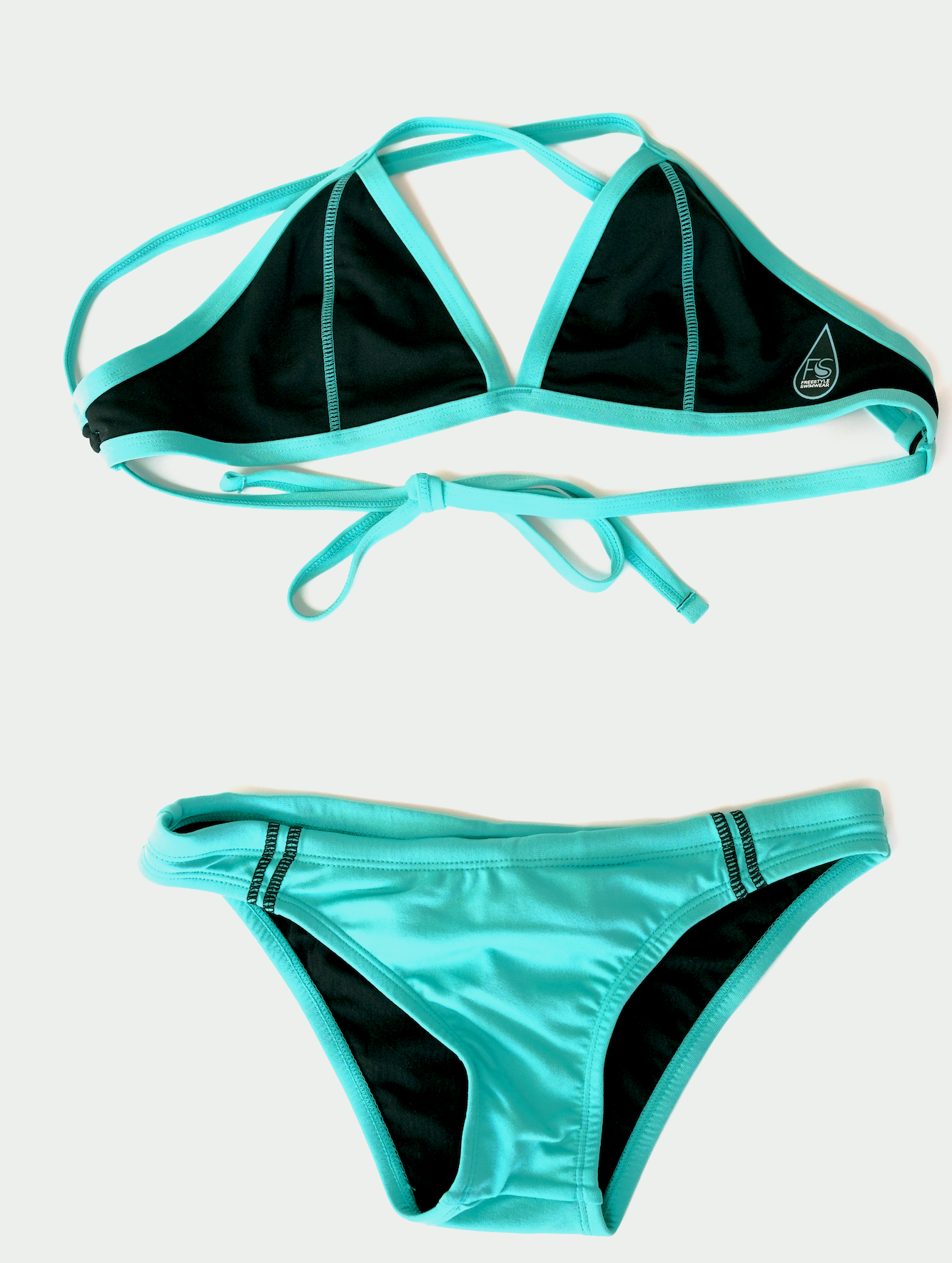 Aquamarine Contrast Bikini Top