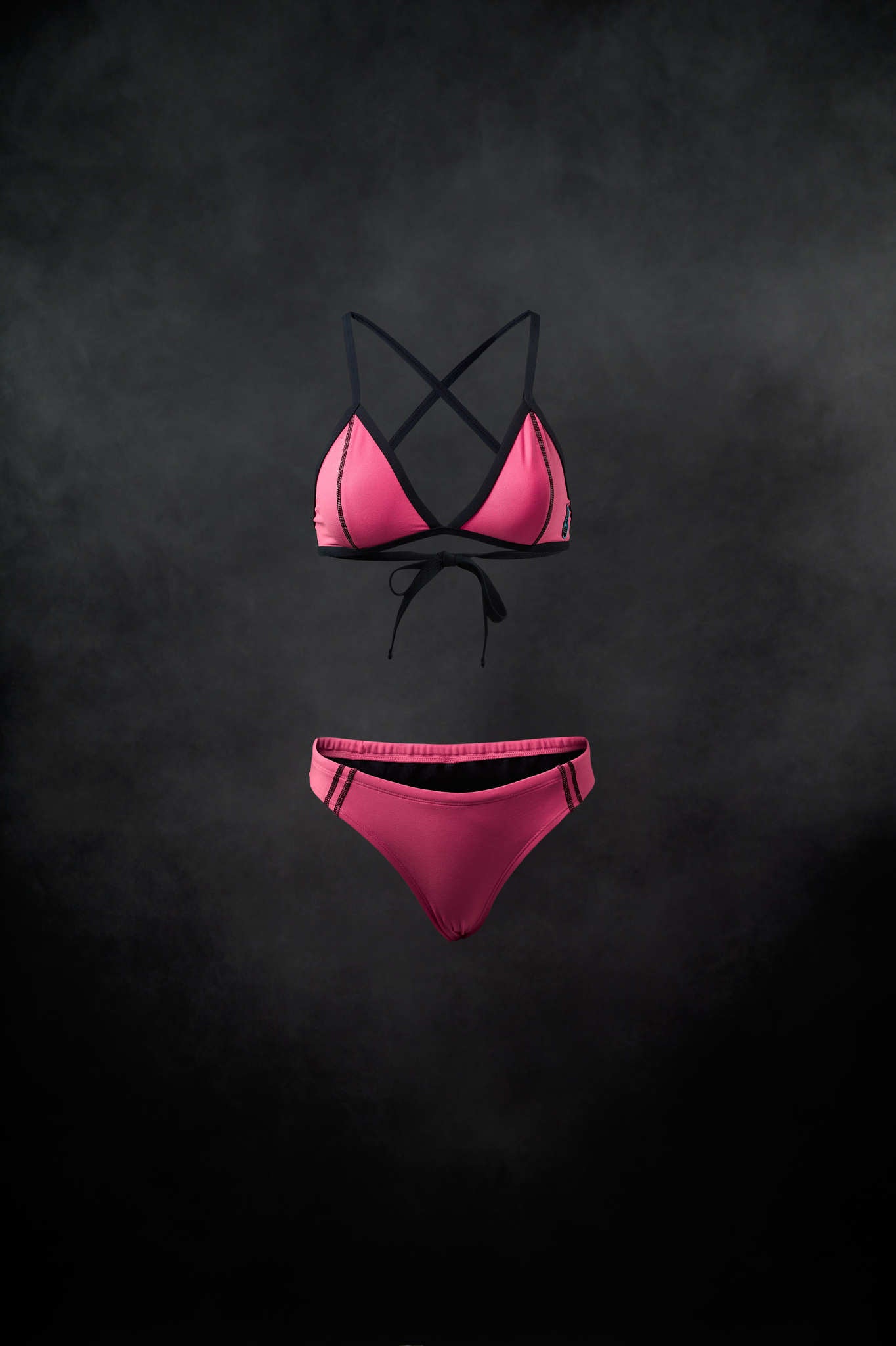 Rosalie Pink Contrast Bikini Top